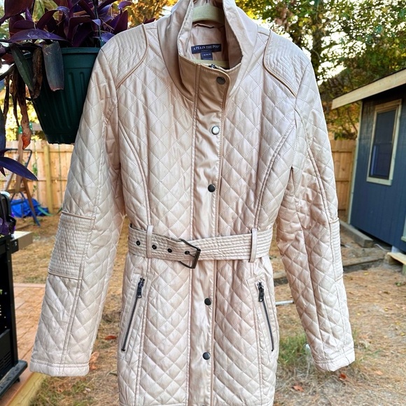 A pea in the pod maternity coat jacket quilted and belted small - Picture 6 of 9